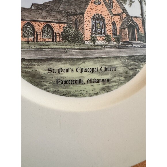 Souvenir Collector Plate, St Paul’s Episcopal Church, Fayetteville, Arkansas - Picture 6 of 8